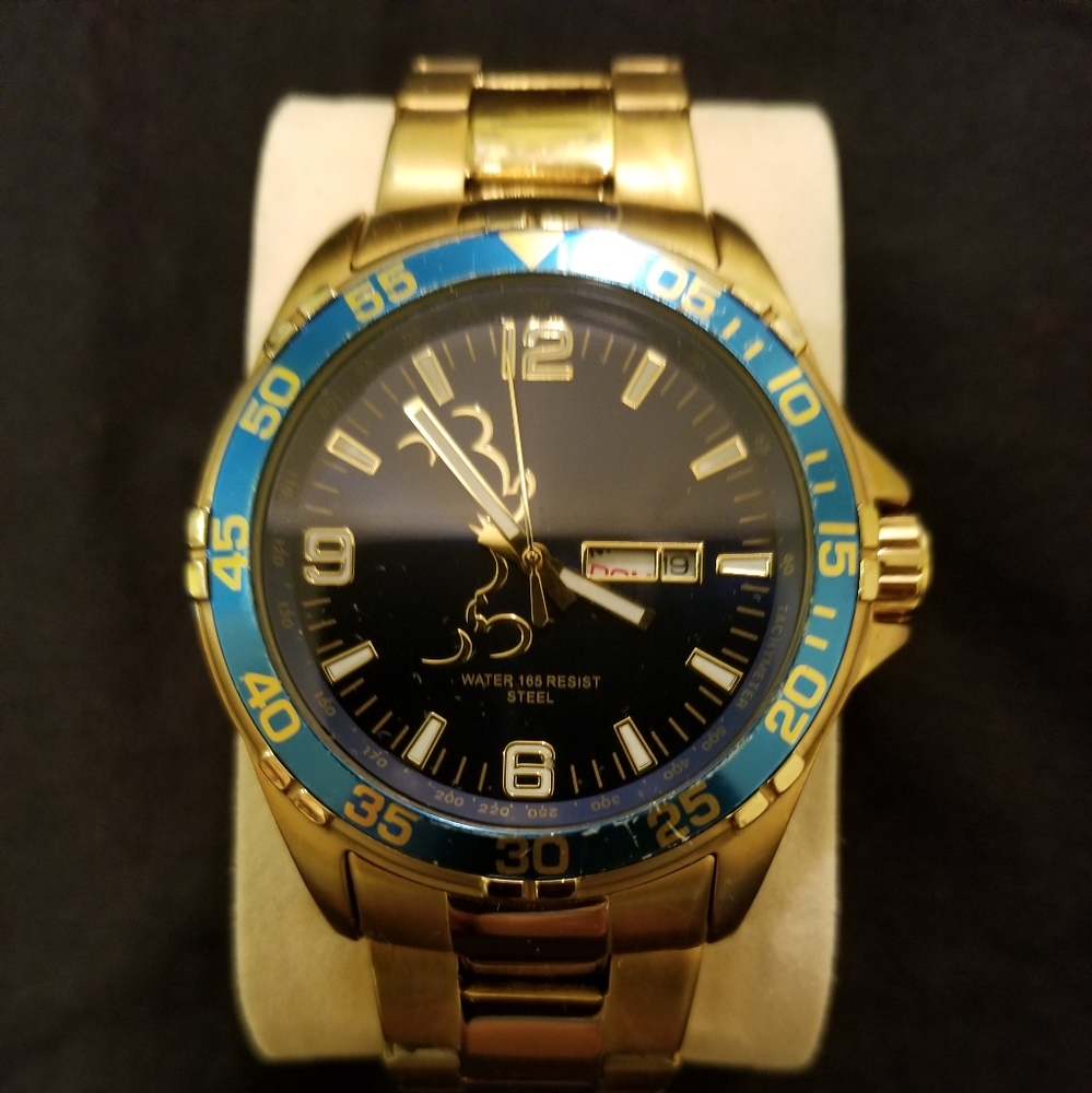 Disney Wrist Watch for Men - Mickey Mouse Gold Link by Sutton